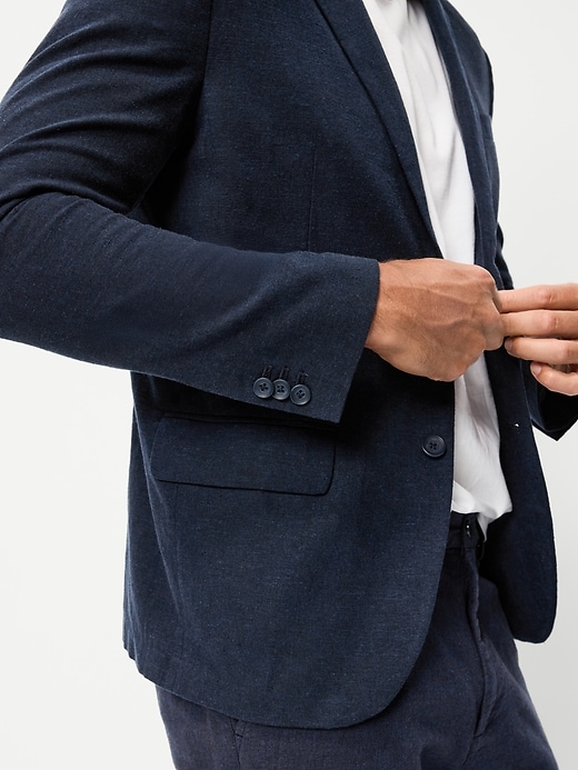 Image number 5 showing, Relaxed Unlined Linen-Blend Blazer