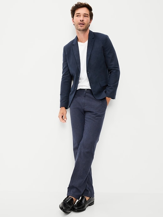 Image number 3 showing, Relaxed Unlined Linen-Blend Blazer