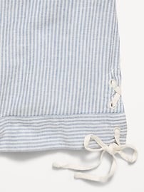 Image number 4 showing, Sleeveless Striped Tie-Knot Linen-Blend Top for Girls