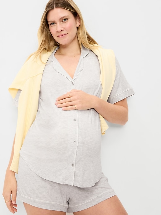 Image number 3 showing, Maternity Classic Pajama Short Set