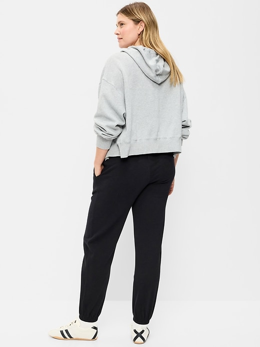 Image number 3 showing, Maternity Rollover-Waist Fleece Jogger
