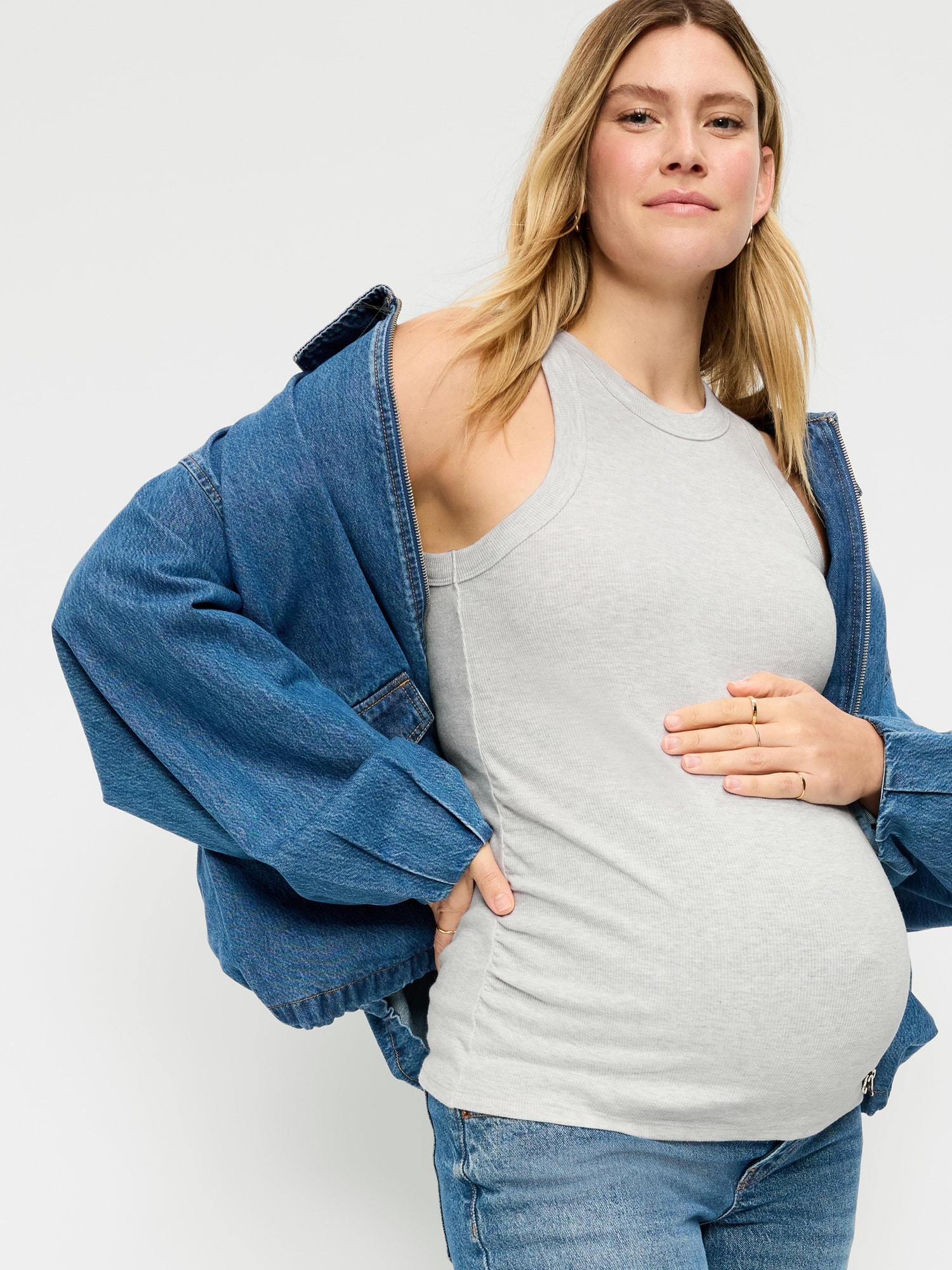 Maternity High-Neck Tank Top