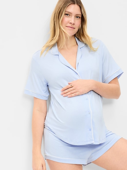 Image number 3 showing, Maternity Classic Pajama Short Set