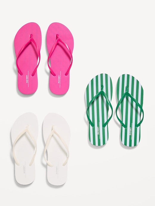 Image number 1 showing, Flip-Flop Sandals 3-Pack (Partially Plant-Based)