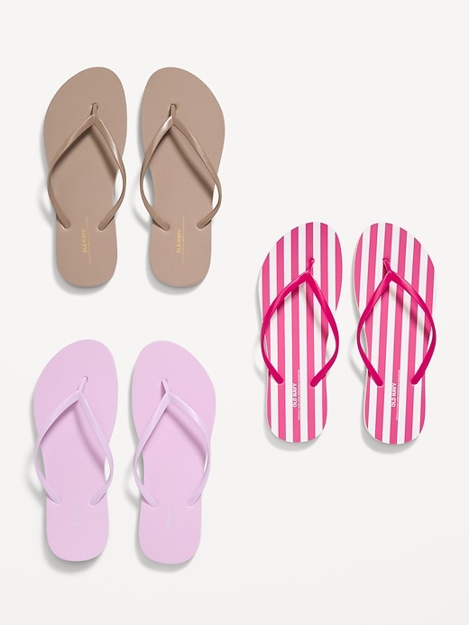 Image number 1 showing, Flip-Flop Sandals 3-Pack (Partially Plant-Based)