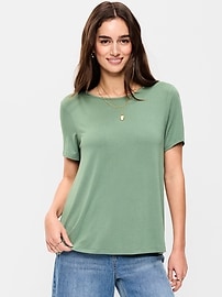 Image number 1 showing, Luxe Crew-Neck T-Shirt