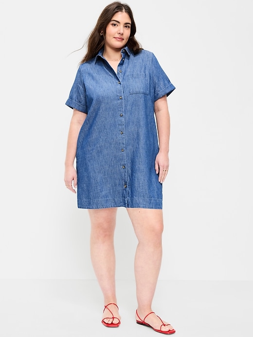 chinese dress ladies Leonia Short Sleeve Pocket T-Shirt Dress main image 1