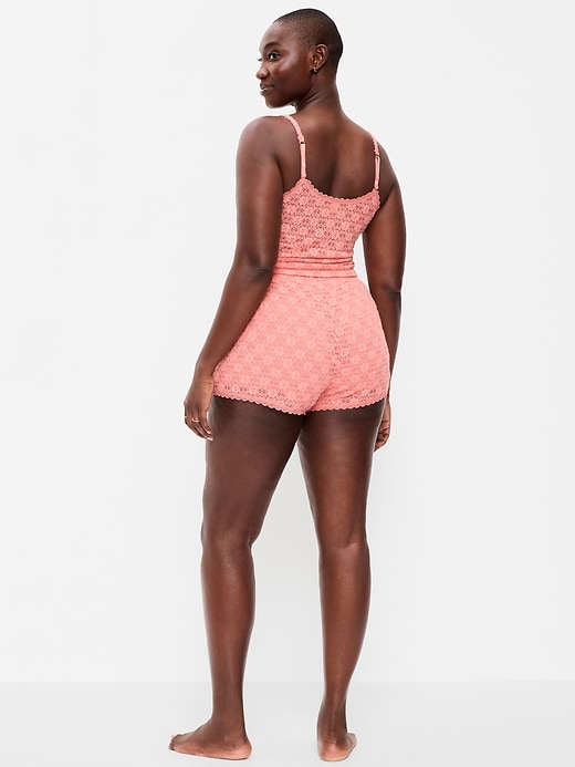 Image number 6 showing, Jaquard Lace Sleep Short Set