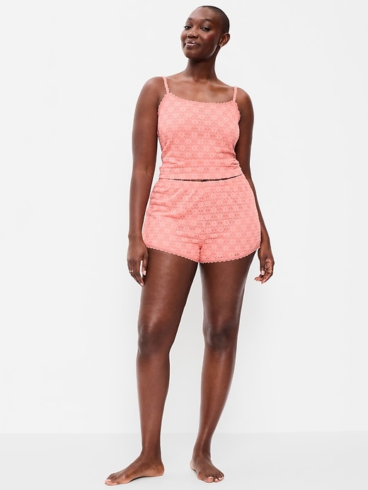 Image number 5 showing, Jaquard Lace Sleep Short Set