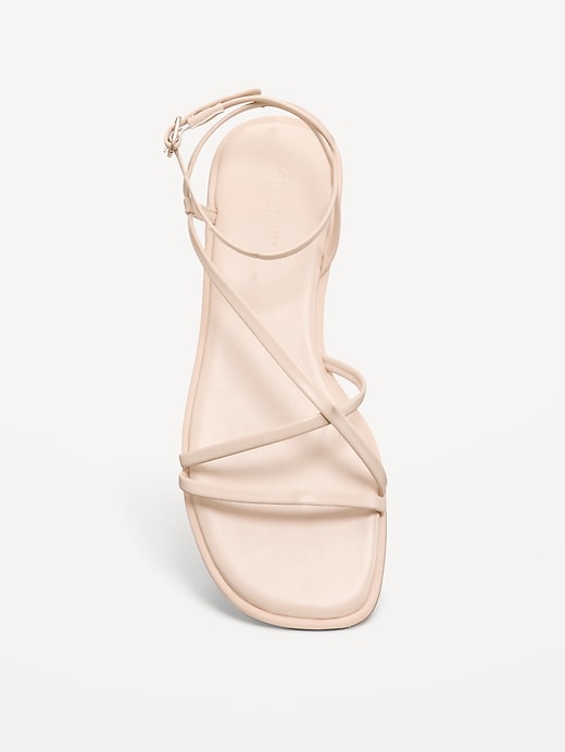 Image number 2 showing, Strappy Faux-Leather Sandals