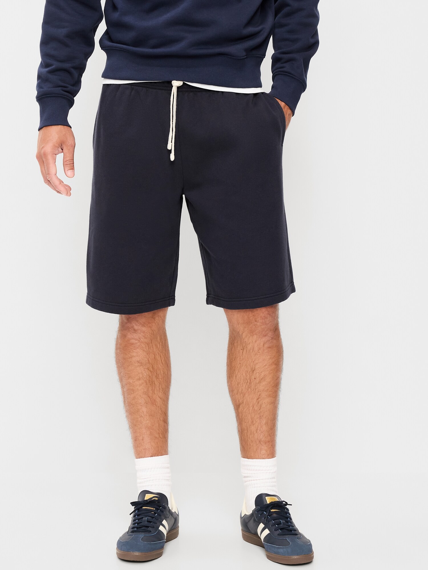 Мужские шорты Old Navy Rotation Baggy Fleece Shorts -- 10-inch inseam, цвет: Тёмно-синий