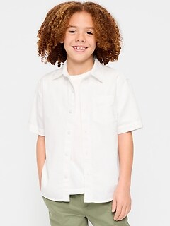Short-Sleeve Pocket Oxford Shirt for Boys