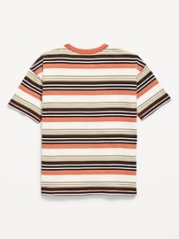 Image number 3 showing, Oversized Short-Sleeve Striped T-Shirt for Boys