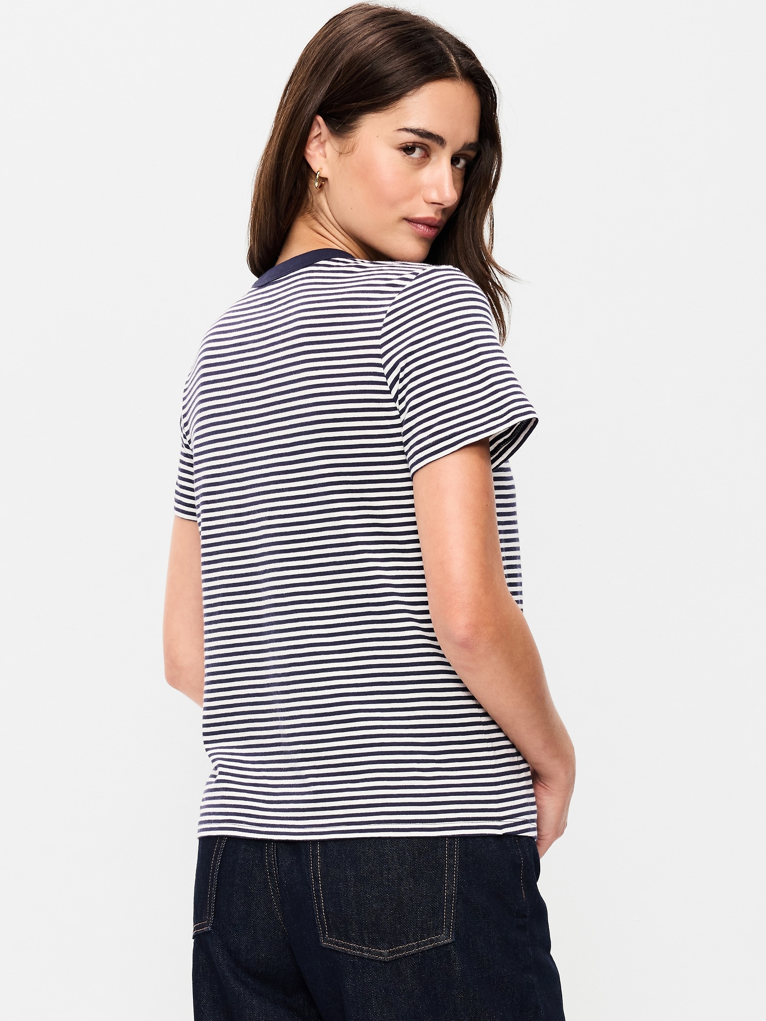 EveryWear Crew-Neck Striped T-Shirt