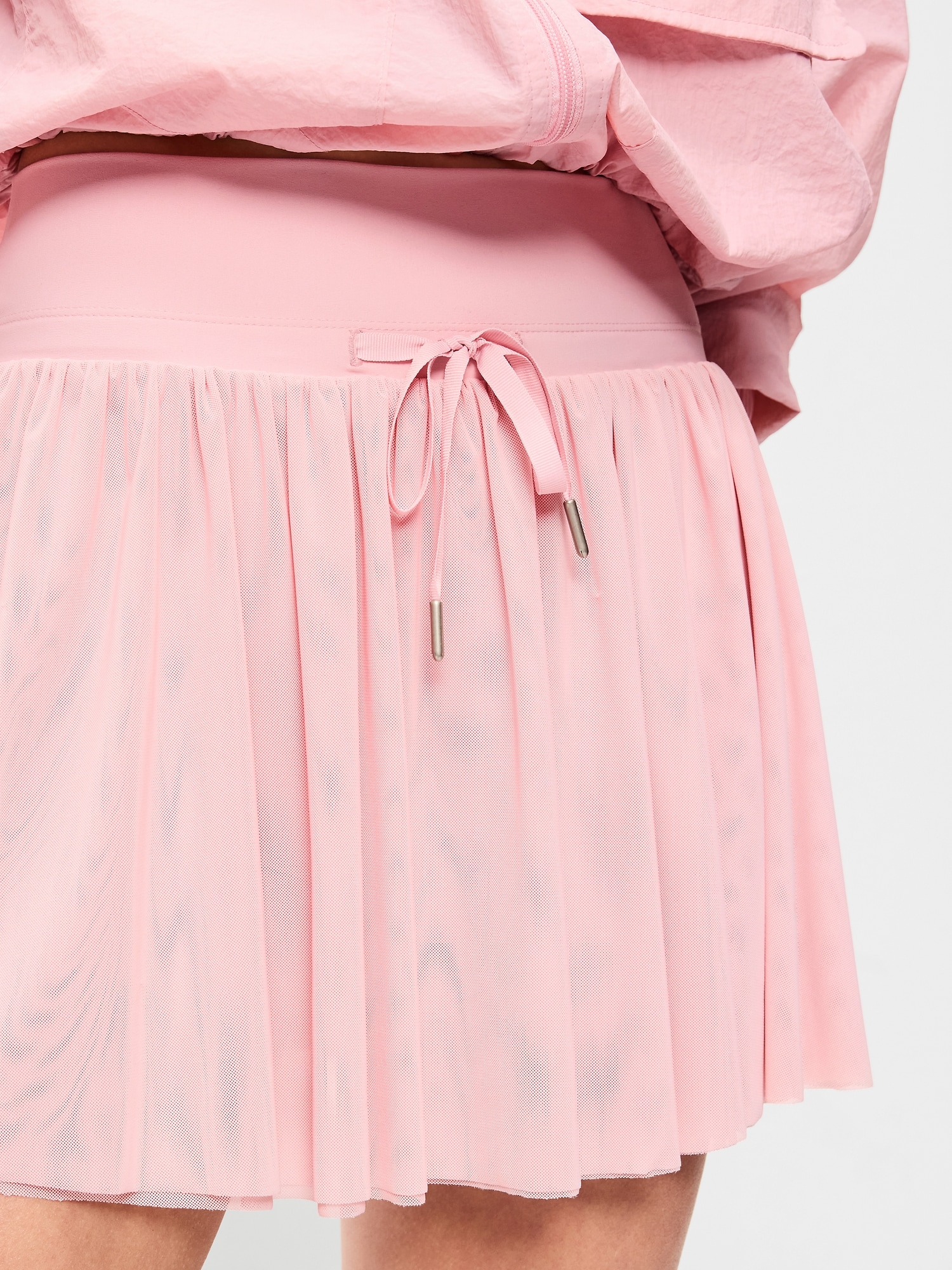 High-Waisted Mesh Skort