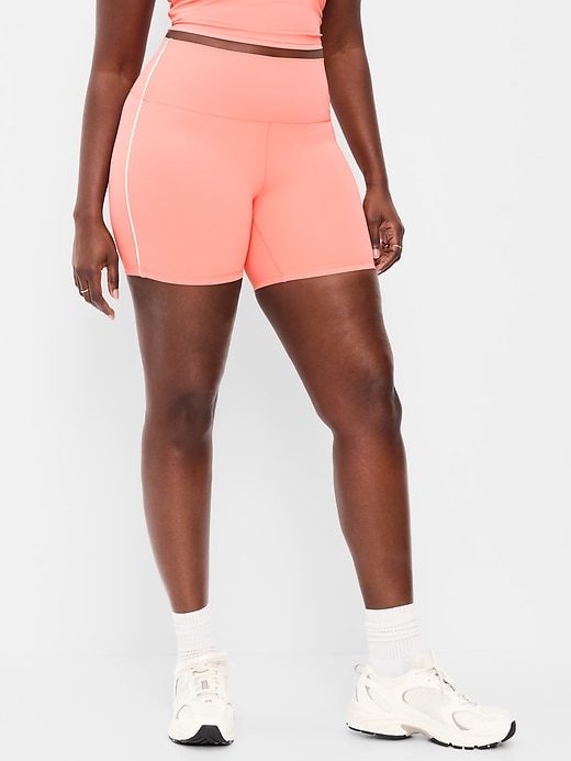 Image number 5 showing, High-Waisted StudioSmooth Biker Shorts -- 6-inch inseam