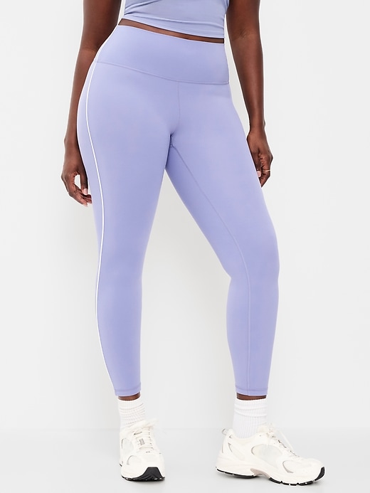 Image number 4 showing, High-Waisted StudioSmooth 7/8 Side-Striped Leggings