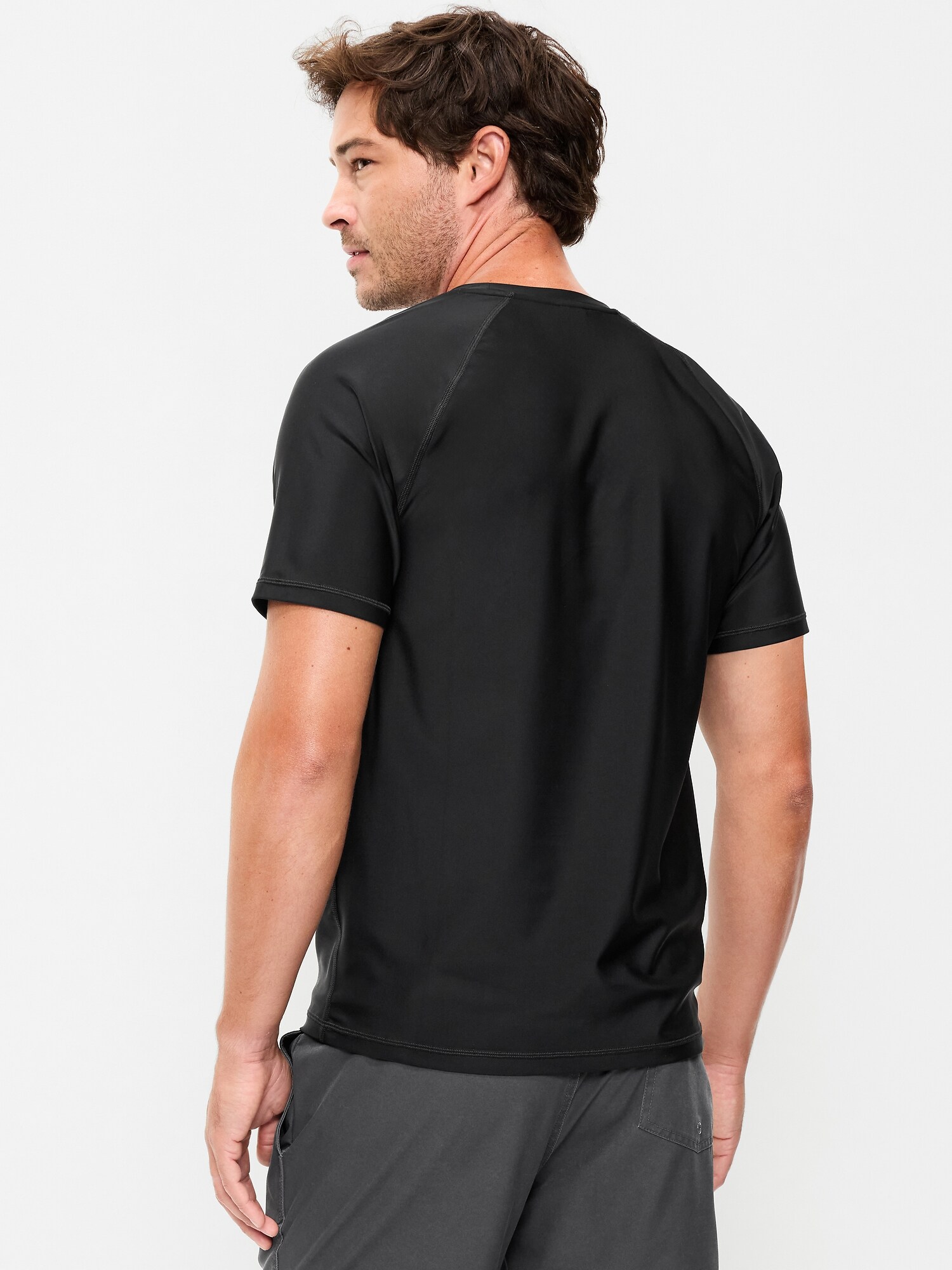 Рашгард Raglan-Sleeve для мужчин — Old Navy, цвет: Чёрный — фото 2