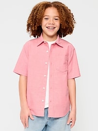 Image number 1 showing, Short-Sleeve Pocket Oxford Shirt for Boys