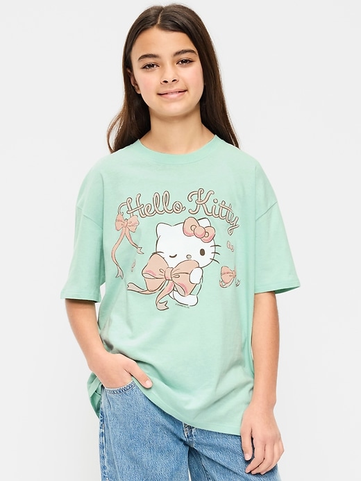 Image number 1 showing, Hello Kitty® Oversized Graphic T-Shirt for Girls