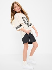Image number 3 showing, High-Waisted Parachute Bow Shorts for Girls