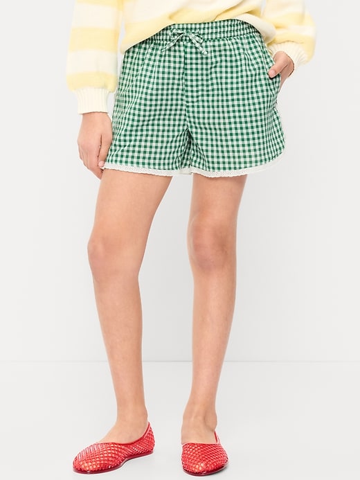 Image number 1 showing, Lace-Trim Shorts for Girls