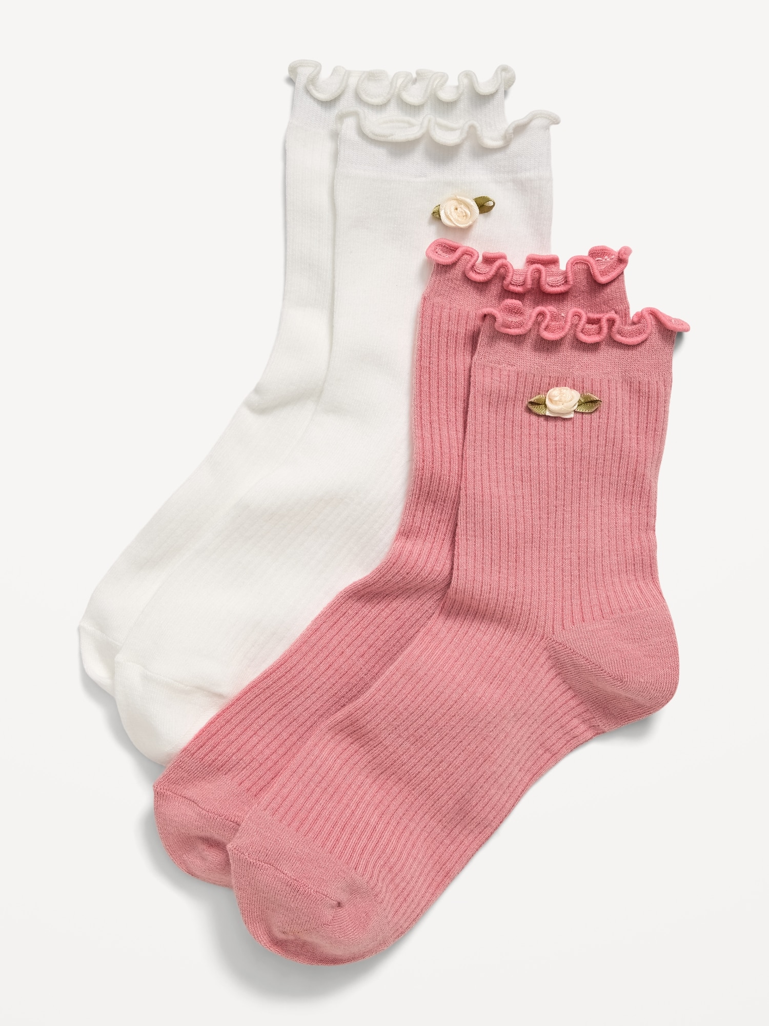 Ruffled Quarter Crew Sock 2-Pack for Women - image 4