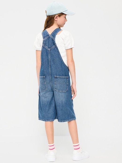 Image number 2 showing, Baggy Denim Shortalls for Girls