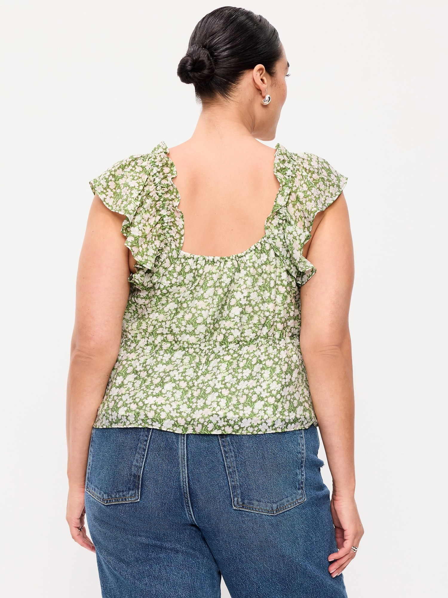 Flutter-Sleeve Fit & Flare Top