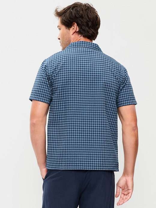 Image number 2 showing, Short-Sleeve Textured Jacquard Camp Shirt