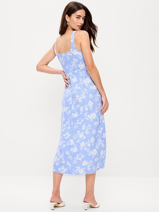 Image number 2 showing, Sleeveless Linen-Blend Midi Dress