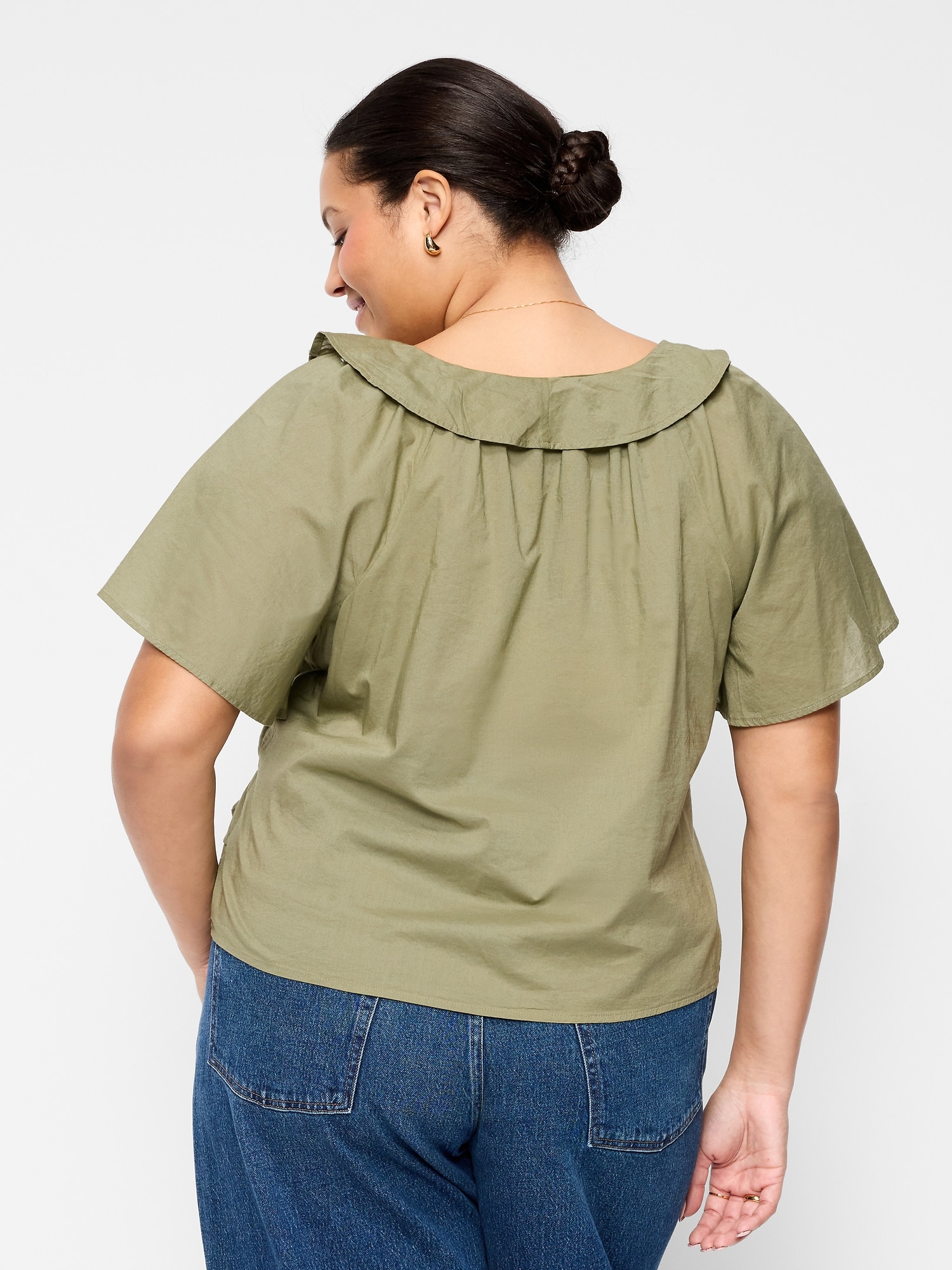 Ruffle Tie-Front Top