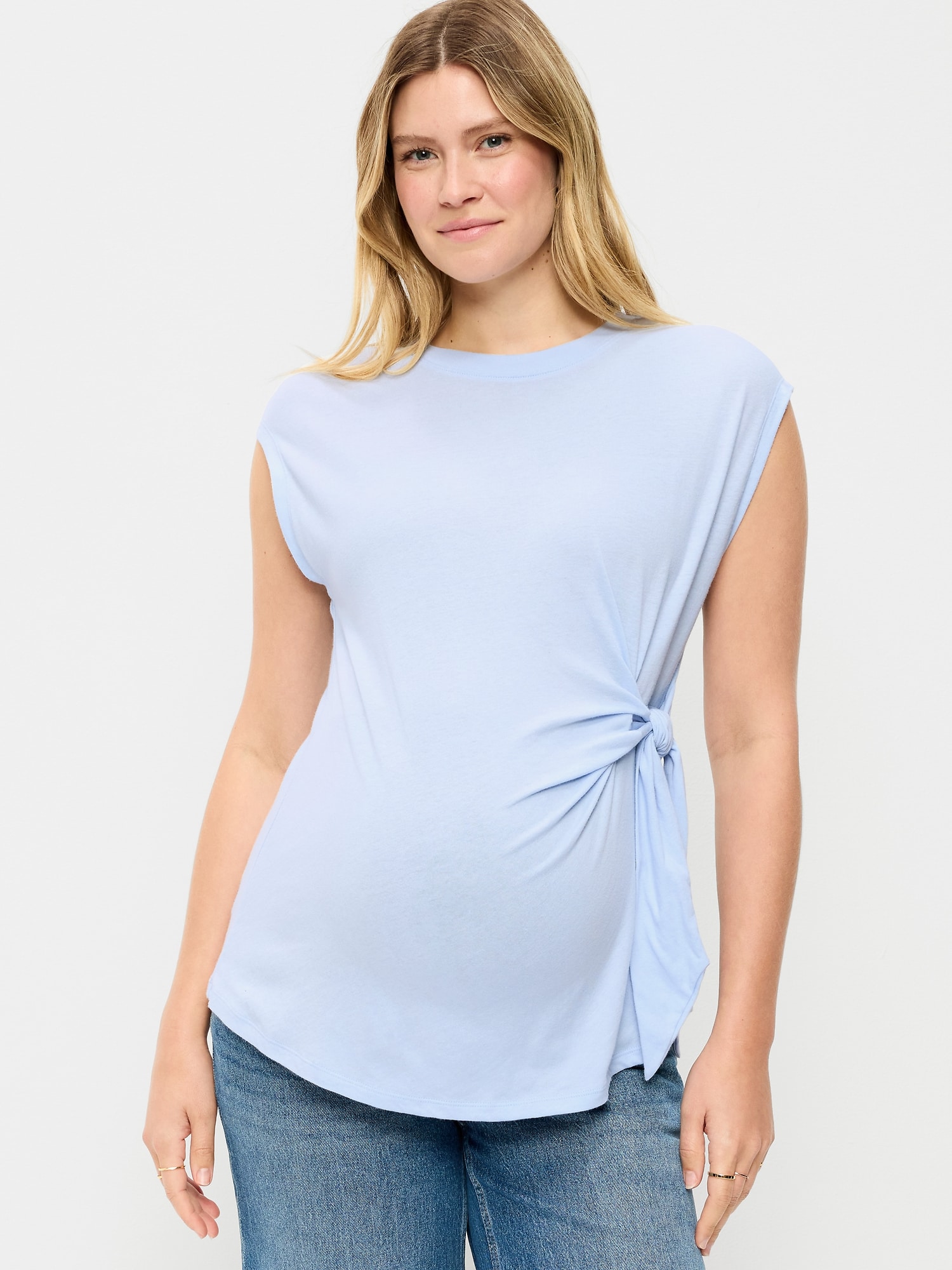 Maternity Side-Tie Jersey Top