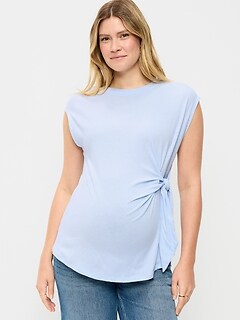 Maternity Side-Tie Jersey Top