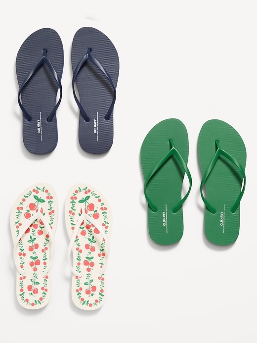 Image number 1 showing, Flip-Flop Sandals 3-Pack (Partially Plant-Based)