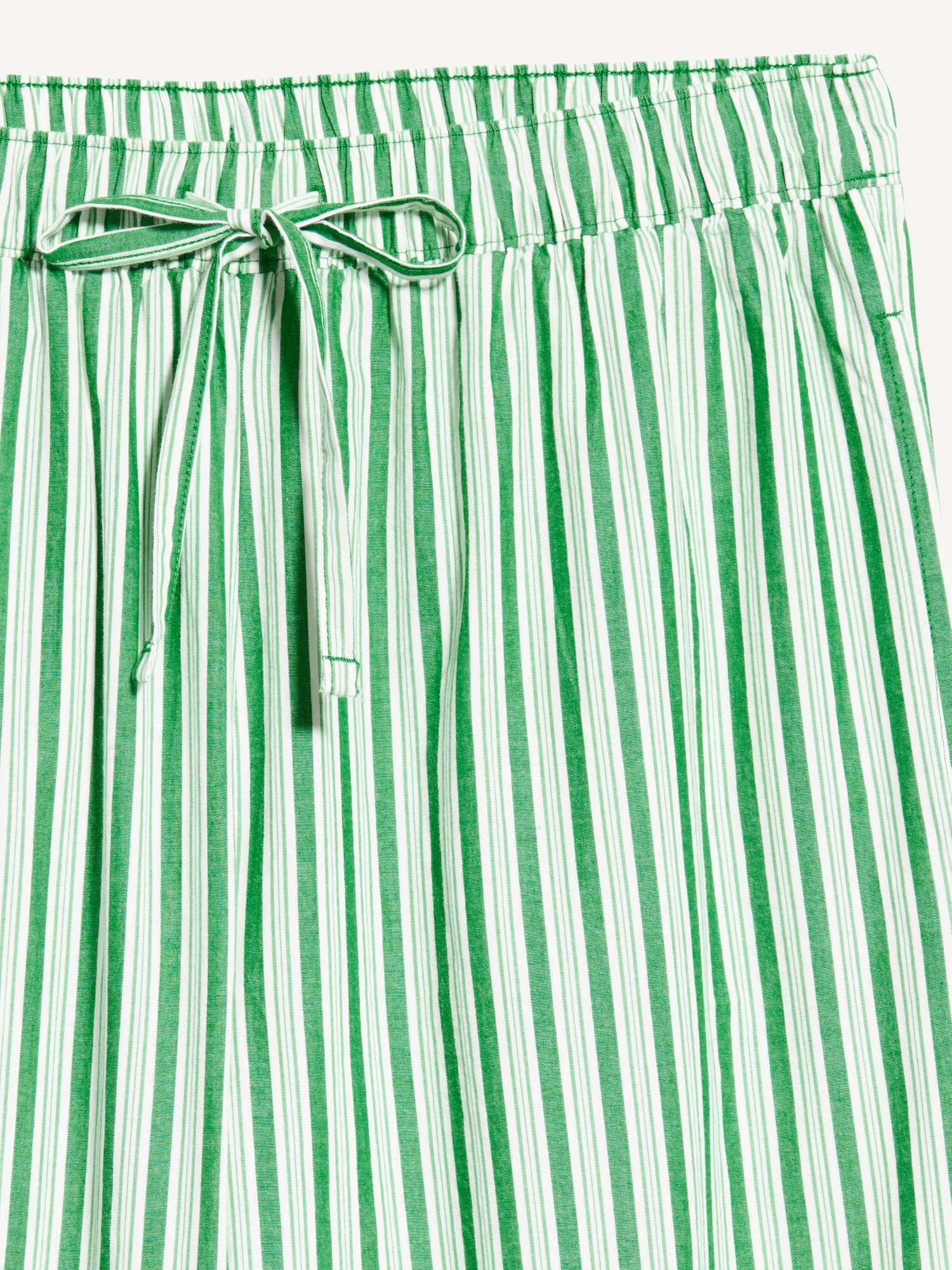 Poplin Wide-Leg Pajama Pants