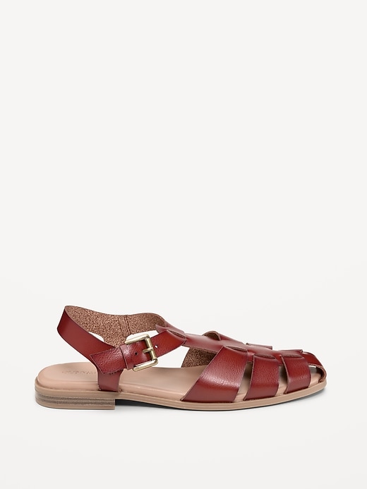 Image number 3 showing, Faux-Leather Fisherman Sandals
