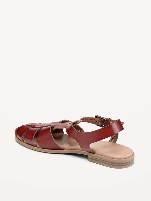 Image number 4 showing, Faux-Leather Fisherman Sandals