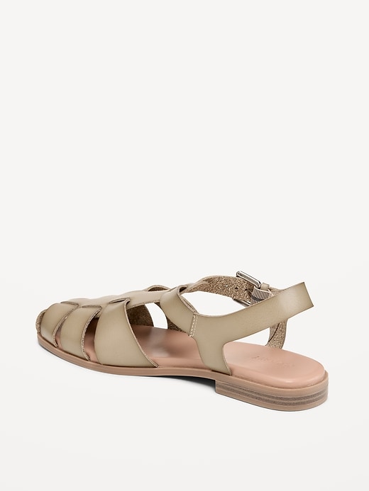 Image number 4 showing, Faux-Leather Fisherman Sandals