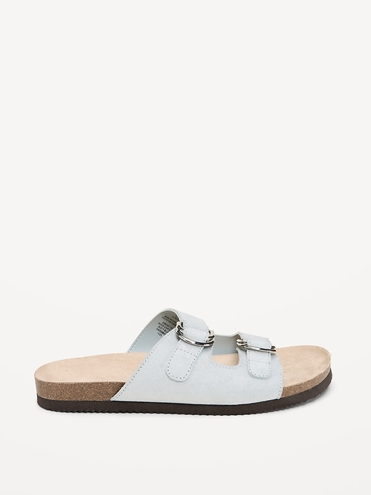 Image number 3 showing, Faux-Suede Double-Strap Slide Sandals for Women