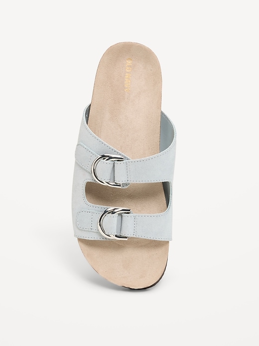 Image number 2 showing, Faux-Suede Double-Strap Slide Sandals for Women