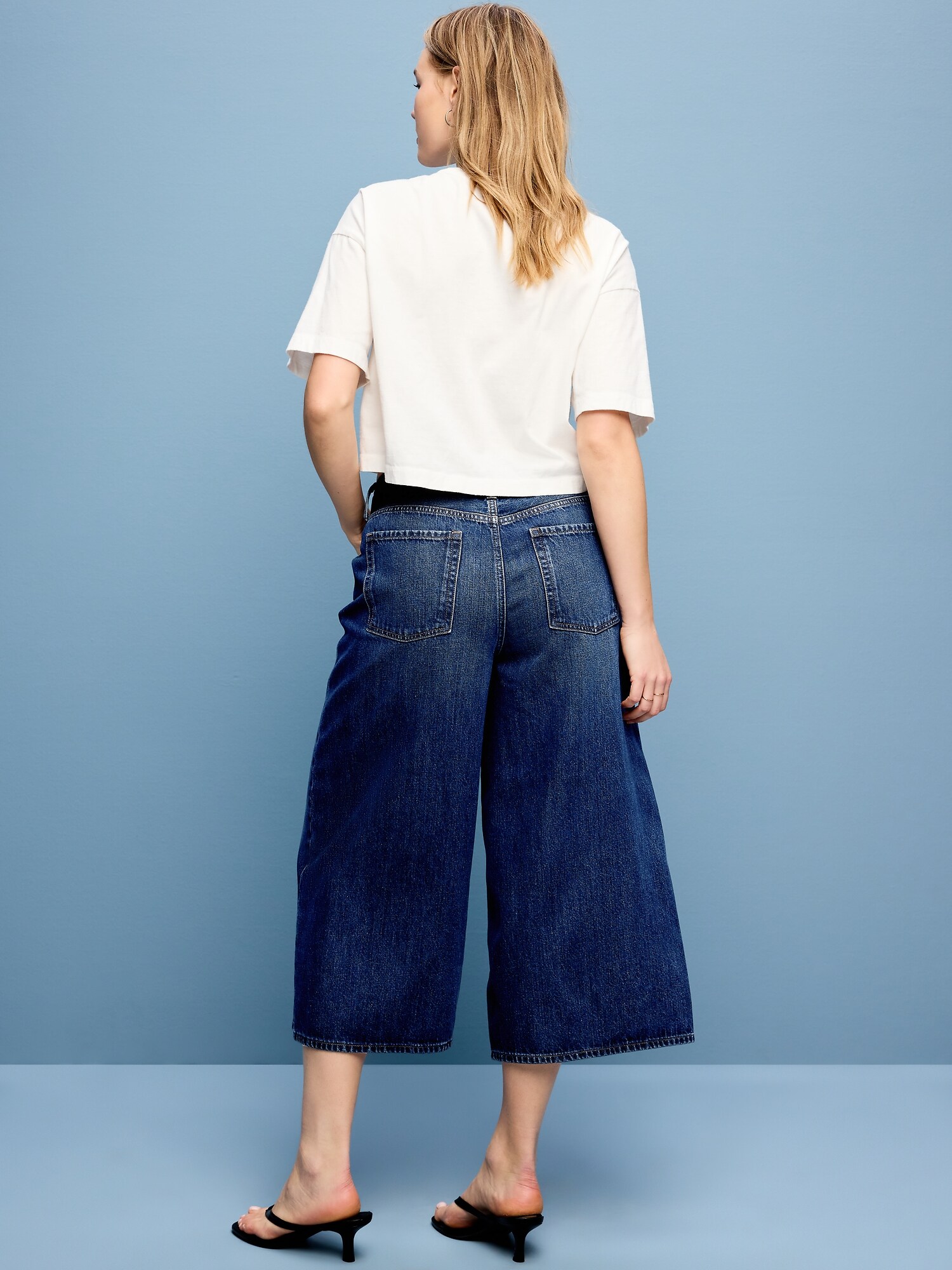 Женские брюки Old Navy Mid-Rise Baggy Culottes, цвет: Alannis — фото 6