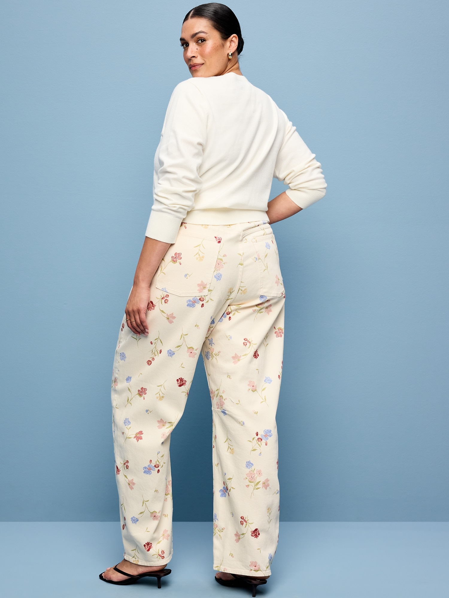 Image number 8 showing, High-Waisted Barrel Jeans