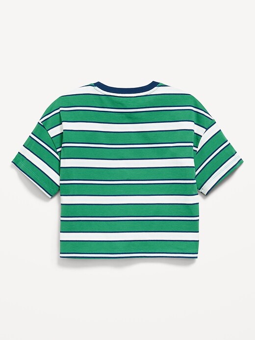 Image number 3 showing, Oversized Short-Sleeve Cropped T-Shirt for Girls
