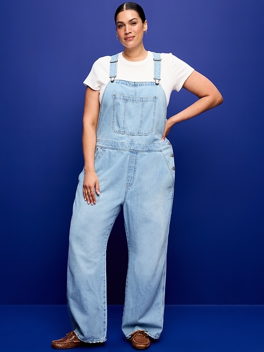 Image number 4 showing, Baggy Wide-Leg Overalls