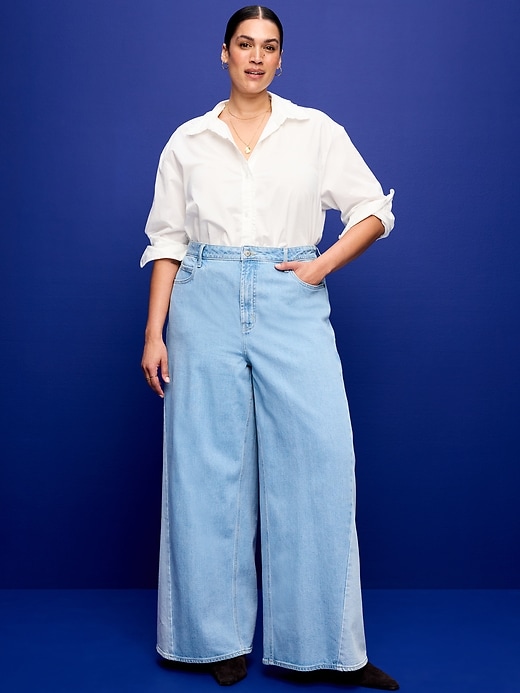 Image number 8 showing, Extra High-Waisted Super Wide-Leg Jeans