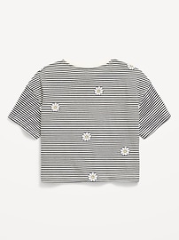 Image number 3 showing, Oversized Short-Sleeve Cropped T-Shirt for Girls