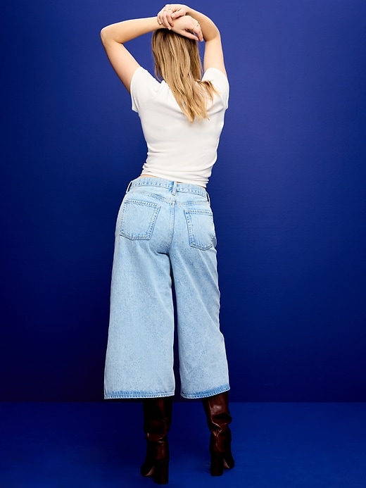 Image number 6 showing, Mid-Rise Baggy Cropped Jeans