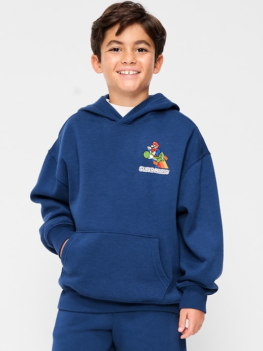 Image number 1 showing, Super Mario™ Gender-Neutral Graphic Pullover Hoodie for Kids