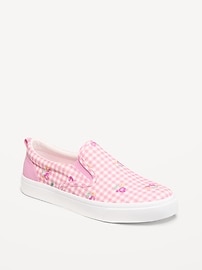 Image number 1 showing, Canvas Slip-On Sneakers for Girls